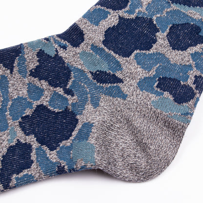 John Lofgren Two Pack Socks - Camo Blue  x Grained Navy Gray - Standard & Strange
