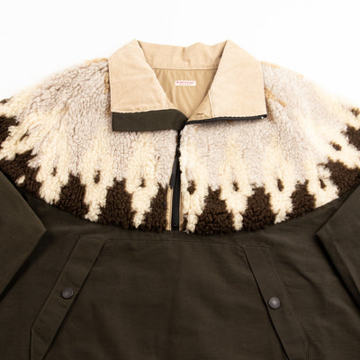 Kapital 60/40 Cloth x BOA Fleece NORDIC Anorak - Brown - Standard & Strange