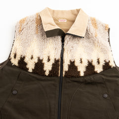 Kapital 60/40 Cloth x BOA Fleece NORDIC Vest - Brown - Standard & Strange