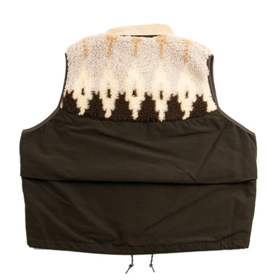 Kapital 60/40 Cloth x BOA Fleece NORDIC Vest - Brown - Standard & Strange