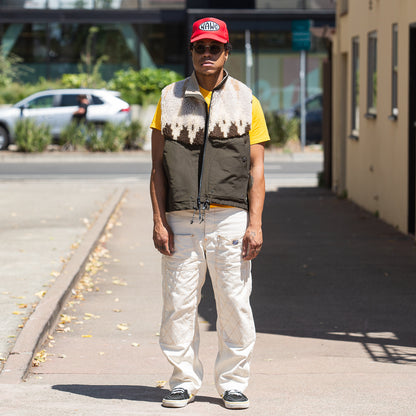 Kapital 60/40 Cloth x BOA Fleece NORDIC Vest - Brown - Standard & Strange