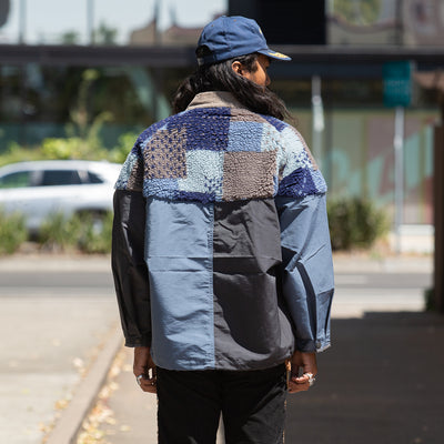 Kapital 60/40 Cloth x TUGIHAGI Fleece HUTTE Anorak - Navy - Standard & Strange