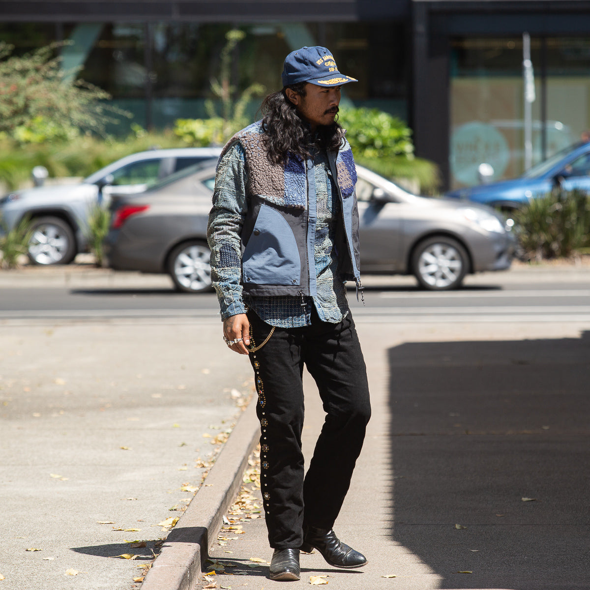 Kapital 60/40 Cloth x TUGIHAGI Fleece HUTTE Vest - Navy - Standard & Strange