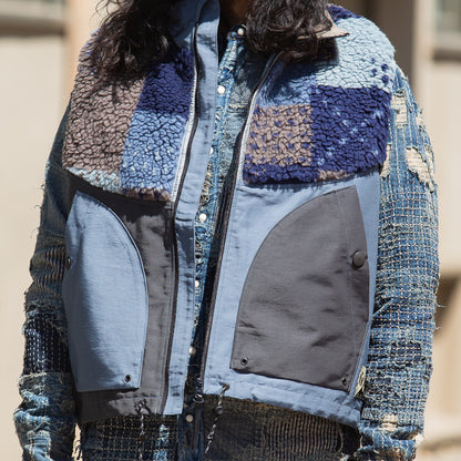 Kapital 60/40 Cloth x TUGIHAGI Fleece HUTTE Vest - Navy - Standard & Strange