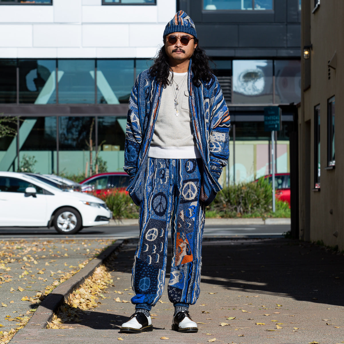 7G BORO Gaudy Knit Cardigan - Navy