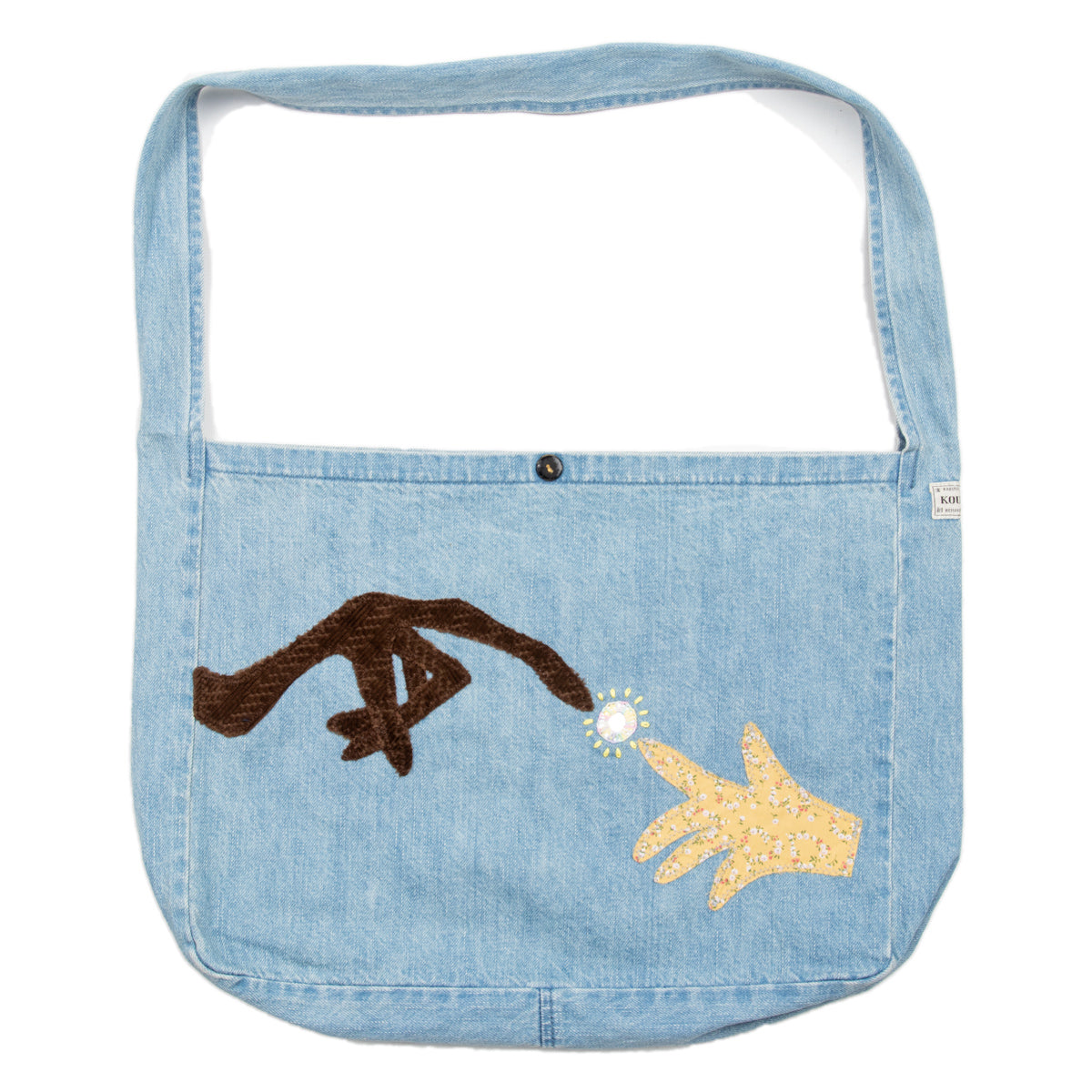 ALIEN HEALING DENIM BOOK BAG (HANDS)