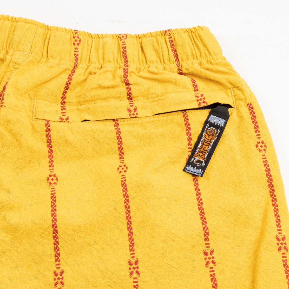 Kapital Cotton Linen SIAM Stripe EASY Shorts - Yellow - Standard & Strange