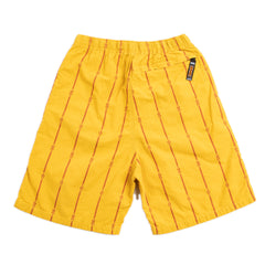 Kapital Cotton Linen SIAM Stripe EASY Shorts - Yellow - Standard & Strange