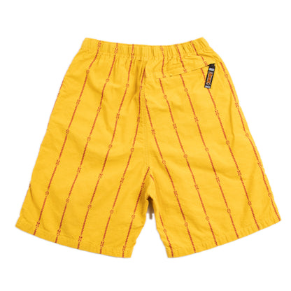 Kapital Cotton Linen SIAM Stripe EASY Shorts - Yellow - Standard & Strange