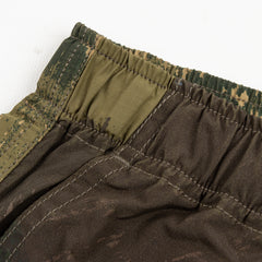 Kapital Fast-Dry Taffeta BRUSH CAMO EASY Shorts - Khaki - Standard & Strange