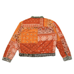 Kapital Flannel Reversible Bandana 1st Jacket - Khaki x Orange - Standard & Strange