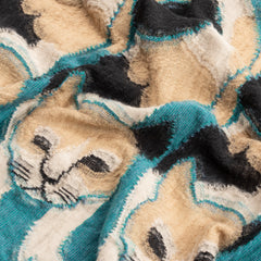 Kapital Fulling Wool HAPPY Scarf JAPAN MIKE - Blue - Standard & Strange