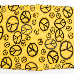 Kapital Fulling Wool HAPPY Scarf PEACE - Yellow - Standard & Strange
