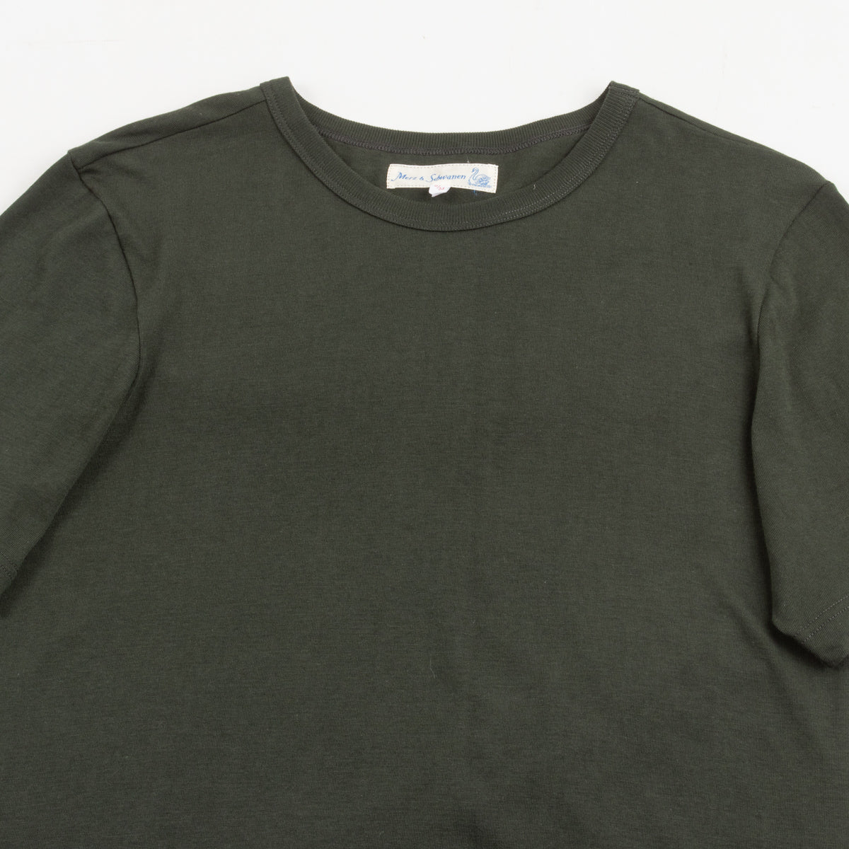 Merz b. Schwanen 1950s Lightweight Loopwheeled Tee - Forest – Standard ...