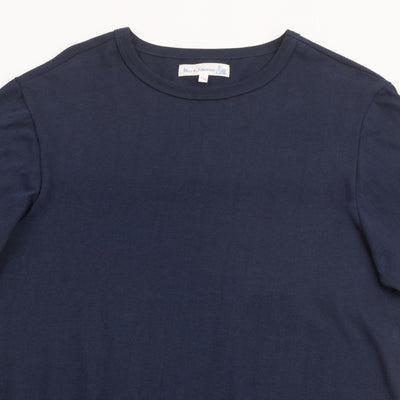 Merz b. Schwanen 1950s Lightweight Loopwheeled Tee - Ink Blue - Standard & Strange