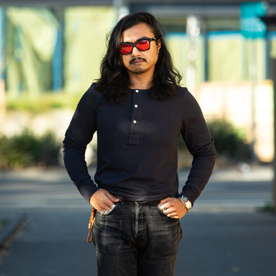 Merz b. Schwanen 206 Loopwheeled LS Henley - Charcoal - Standard & Strange