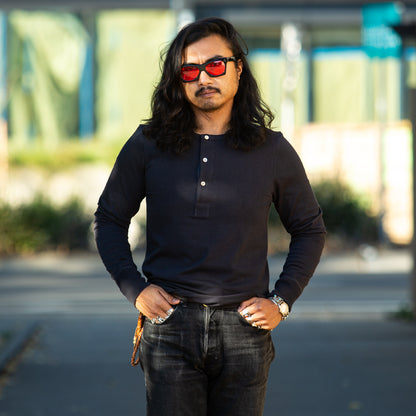 Merz b. Schwanen 206 Loopwheeled LS Henley - Charcoal - Standard & Strange