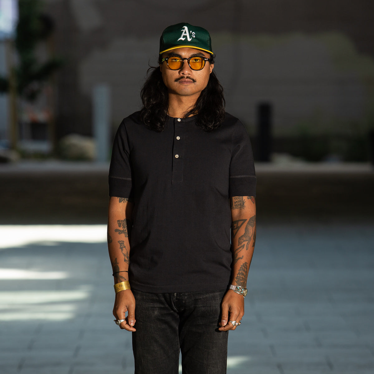 Merz b. Schwanen 207 Loopwheeled SS Henley - Charcoal - Standard & Strange