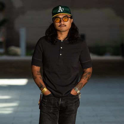 Merz b. Schwanen 207 Loopwheeled SS Henley - Charcoal - Standard & Strange