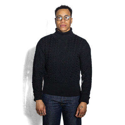 Mister Freedom Mariner Roll-Neck Sweater - Black - Standard & Strange