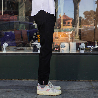 Momotaro 0405-B High Tapered Fit - 15.7oz Black/Black Selvedge - Standard & Strange