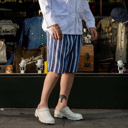 Monitaly Drop Crotch Shorts - Indigo Mud Cloth - Standard & Strange