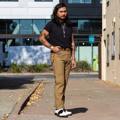 Ooe Yofukuten The Boss Pants - 12.5oz Khaki Selvedge Duck - Standard & Strange