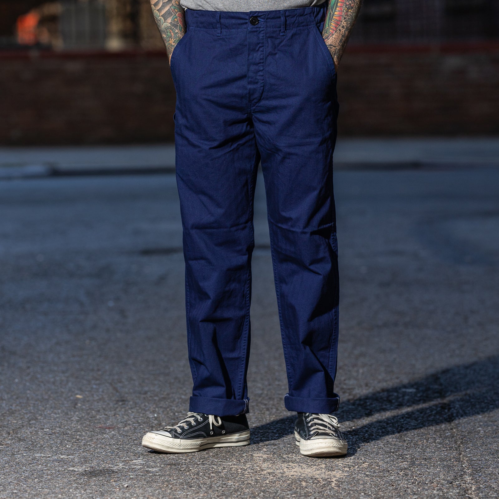 French Work Pants - Blue