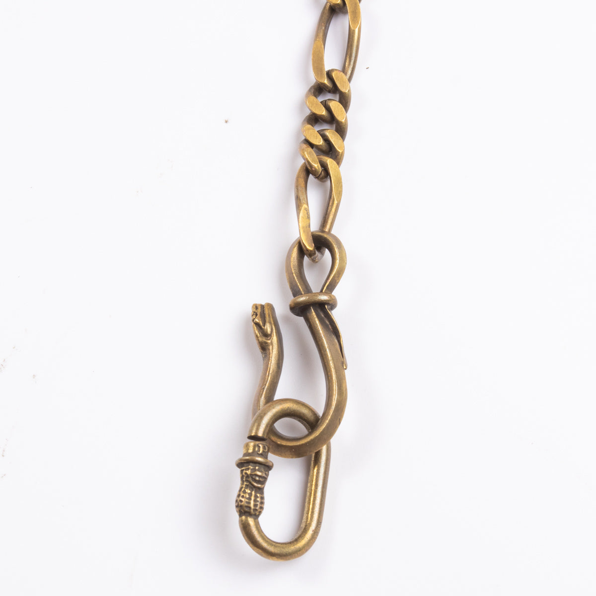 Snake Clip Wallet Chain - Brass