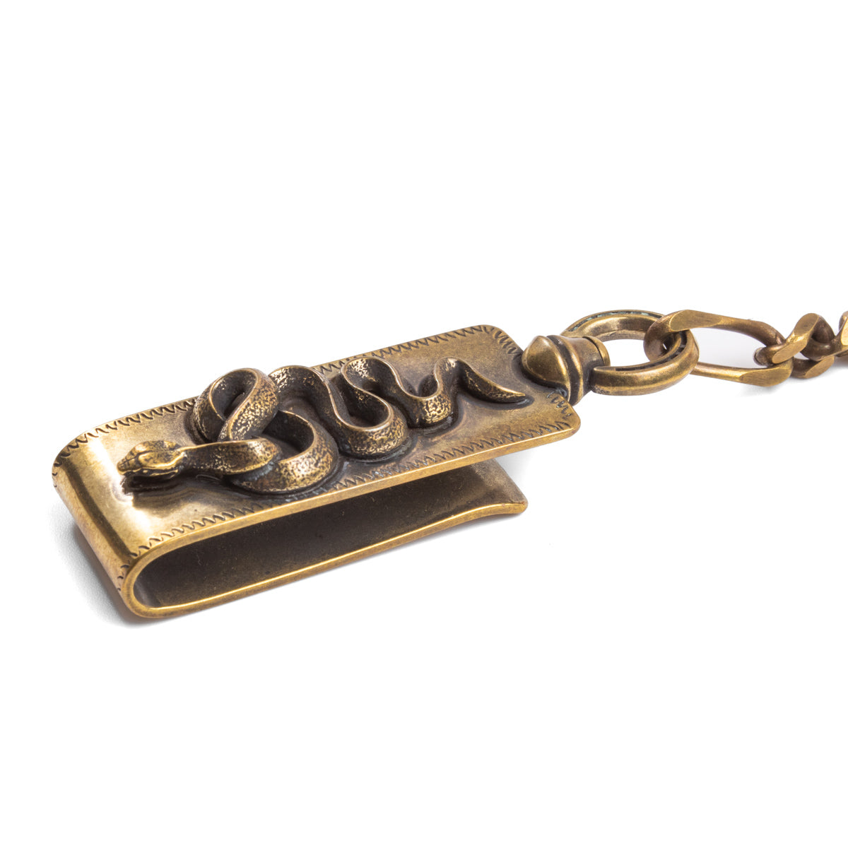 Snake Clip Wallet Chain - Brass