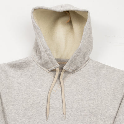 The Real McCoy's 13oz Wool Loopwheel Hooded Sweatshirt - Medium Gray - Standard & Strange
