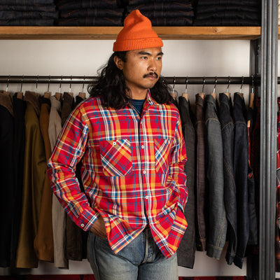 The Real McCoy's 8HU Check Flannel Shirt - Red - Standard & Strange