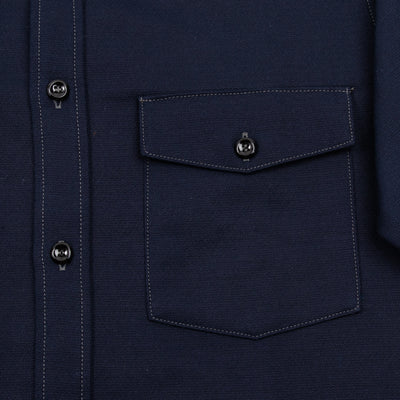 The Real McCoy's 8HU Heavy Moleskin Shirt - Navy - Standard & Strange