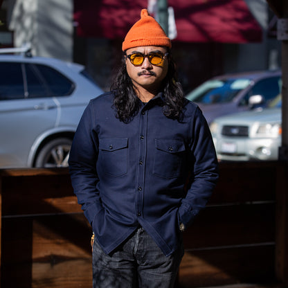 The Real McCoy's 8HU Heavy Moleskin Shirt - Navy - Standard & Strange