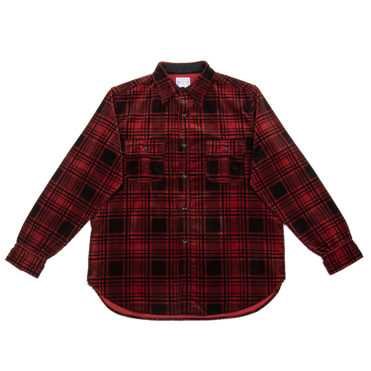 8HU Print Corduroy Shirt - Brick Red