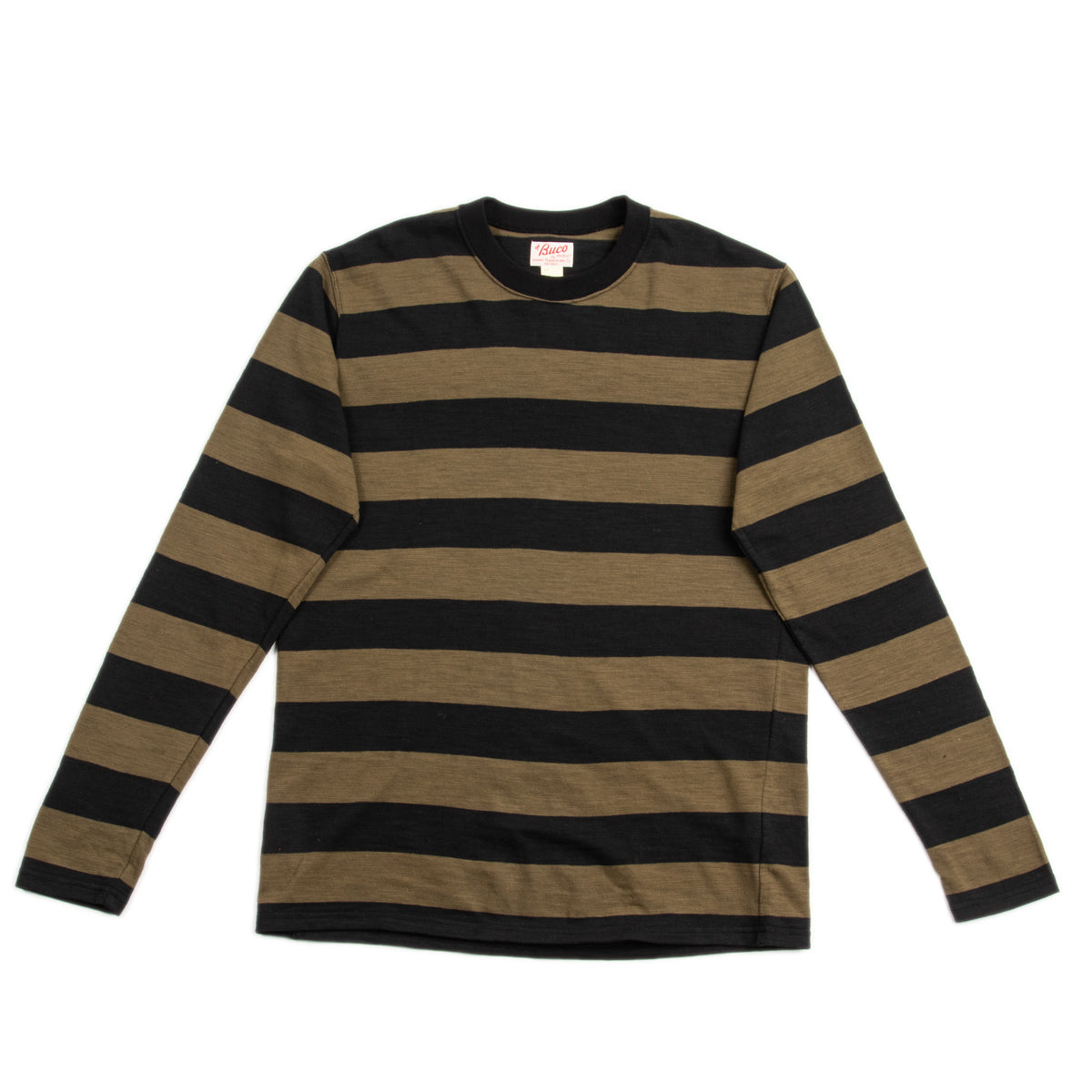 The Real McCoy's Buco Stripe L/S Tee - Olive – Standard & Strange