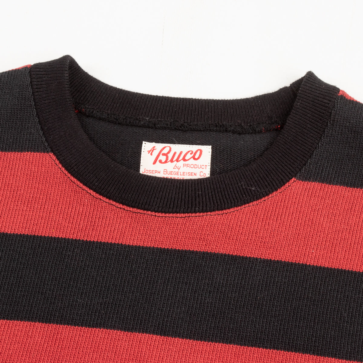 The Real McCoy's Buco Heavy Stripe Racing Jersey - Red/Black Medium