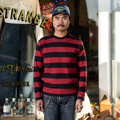 The Real McCoy's Buco Heavy Stripe Racing Jersey - Red/Black - Standard & Strange