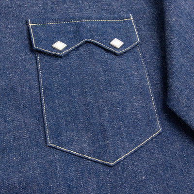 The Real McCoy's Denim Western Shirt / Sawtooth - Indigo - Standard & Strange