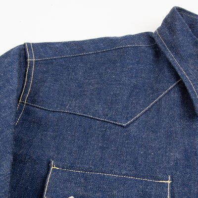 The Real McCoy's Denim Western Shirt / Sawtooth - Indigo - Standard & Strange