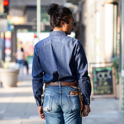 The Real McCoy's Denim Western Shirt / Sawtooth - Indigo - Standard & Strange