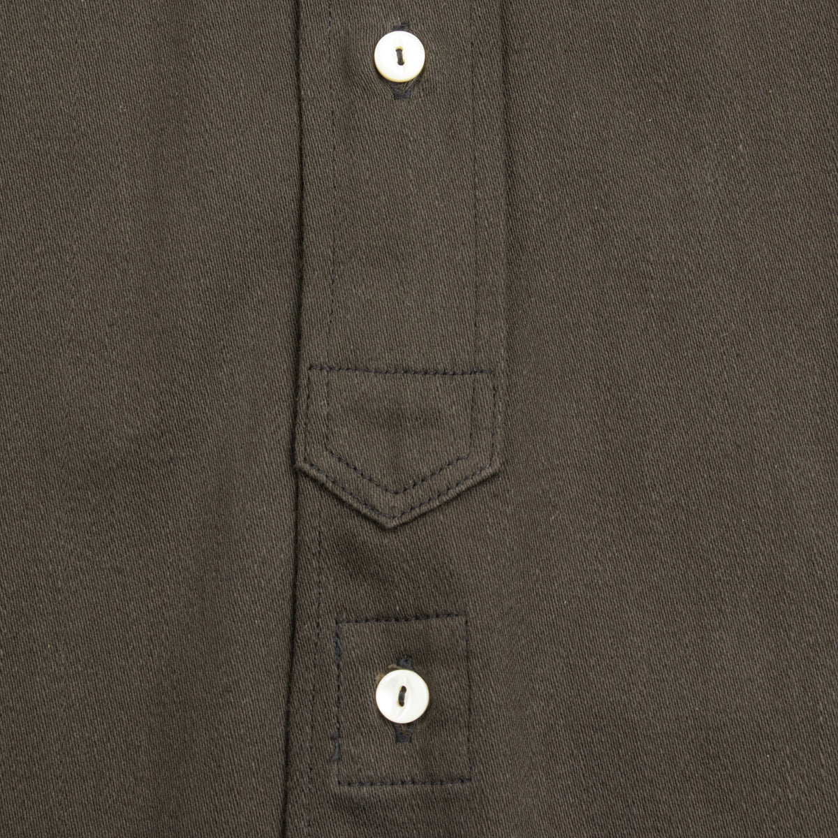 The Real McCoy's Double Diamond Band Collar Sateen Shirt - Black ...