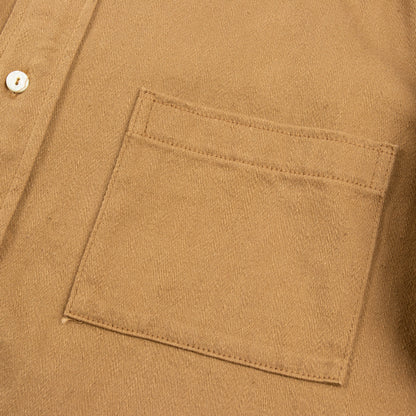 The Real McCoy's Double Diamond Band Collar Sateen Shirt - Khaki - Standard & Strange