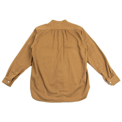 The Real McCoy's Double Diamond Band Collar Sateen Shirt - Khaki - Standard & Strange