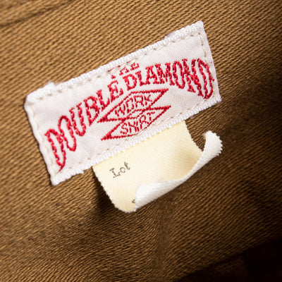 The Real McCoy's Double Diamond Band Collar Sateen Shirt - Khaki - Standard & Strange