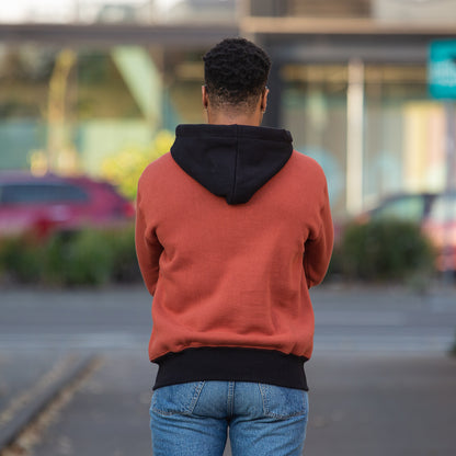 The Real McCoy's Double Face After-Hooded Sweatshirt - Burgundy/Black - Standard & Strange