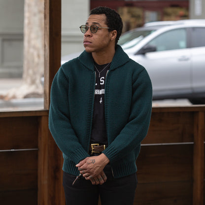 The Real McCoy's Heavy Wool Cashmere Sweater - Green - Standard & Strange