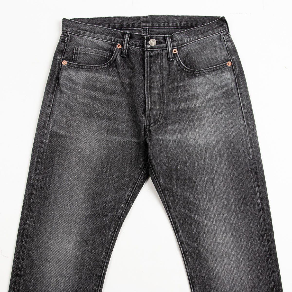 The Real McCoy's Joe McCoy Lot 966BK Black Denim Jeans (Washed) - Standard & Strange