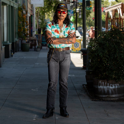 The Real McCoy's Joe McCoy Lot 966BK Black Denim Jeans (Washed) - Standard & Strange