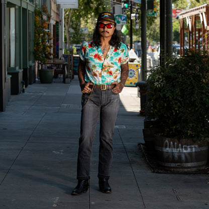 The Real McCoy's Joe McCoy Lot 966BK Black Denim Jeans (Washed) - Standard & Strange